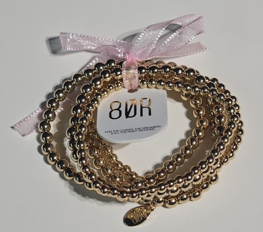 NEW 8 OTHER REASONS Set Of 5” Beaded Bracelets-SD