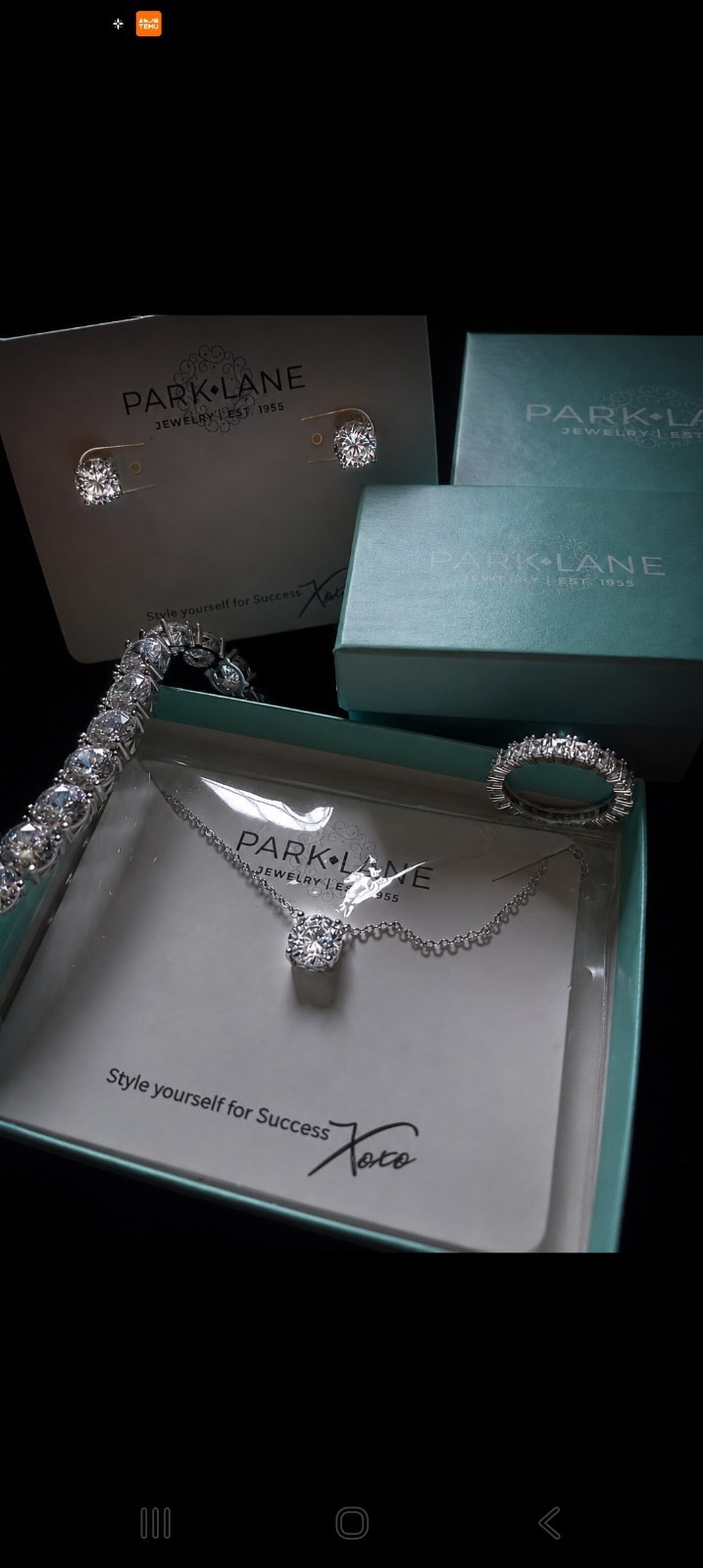 Park Lane Silver Tone Round Crystal Solitaire Pendant Cable Chain Necklace