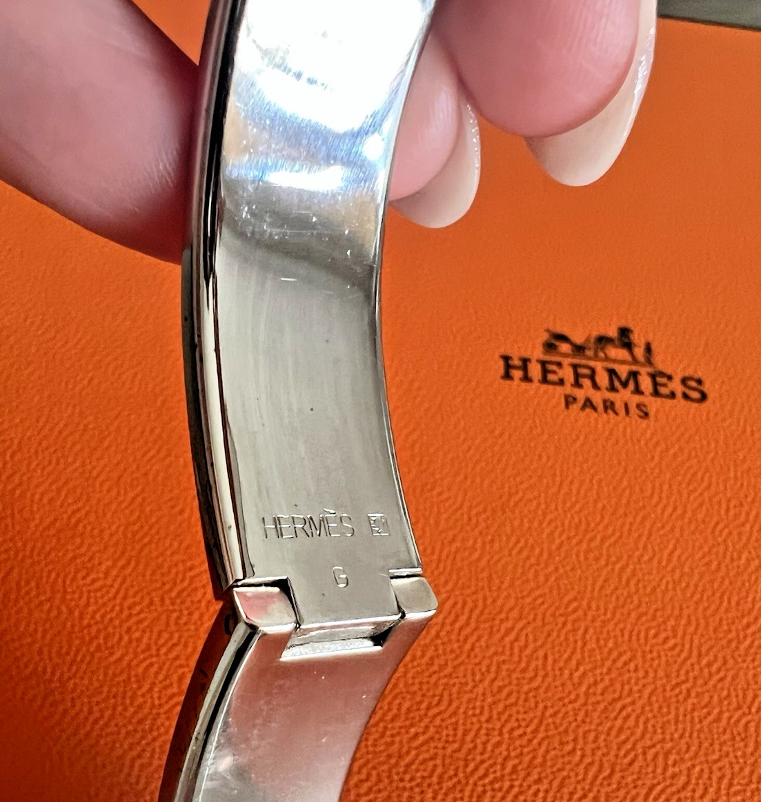 Authentic HERMÈS Clic H Bracelet PM – Black Enamel Palladium w/ Box & Pouch
