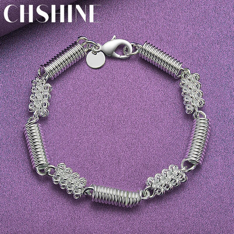 CHSHINE 925 Sterling Silver Spring Bracelet For Women Charm Fine Jewelry