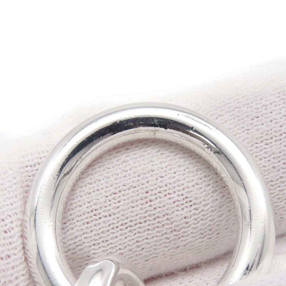 Hermes Silver Bracelet Chene Dunkle GM 7.8in W20.9mm x H11.6mm 13.5cm