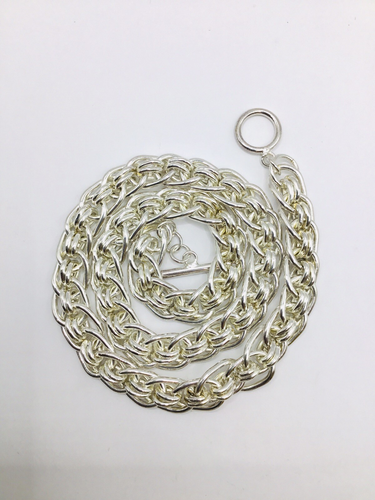 Silver 925 Chain Necklace 1/2” Wide 20” Long, 106g