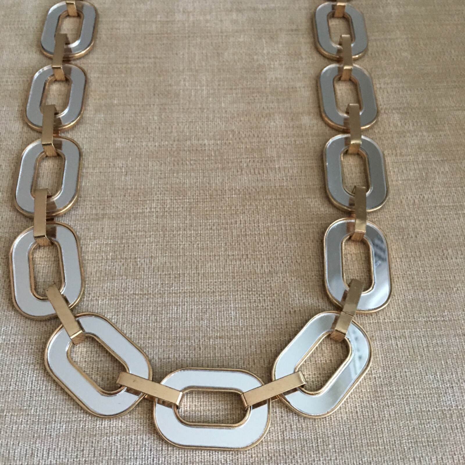 Reflective Statement Necklace 34″ Adjustable