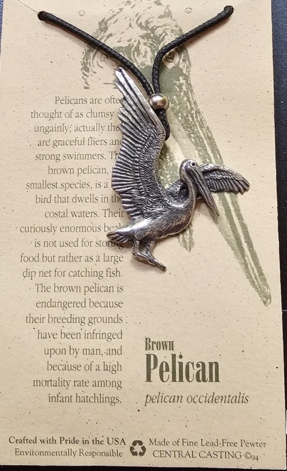 Pelican – Endangered Species Series – Pewter Lead Free BCWR-4426