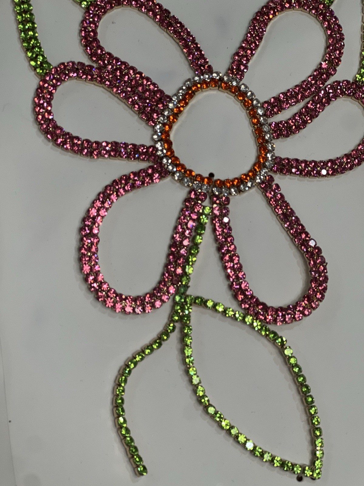 New ZARA Daisy Rhinestone Statement Necklace Special Occasion Unique Y1114e