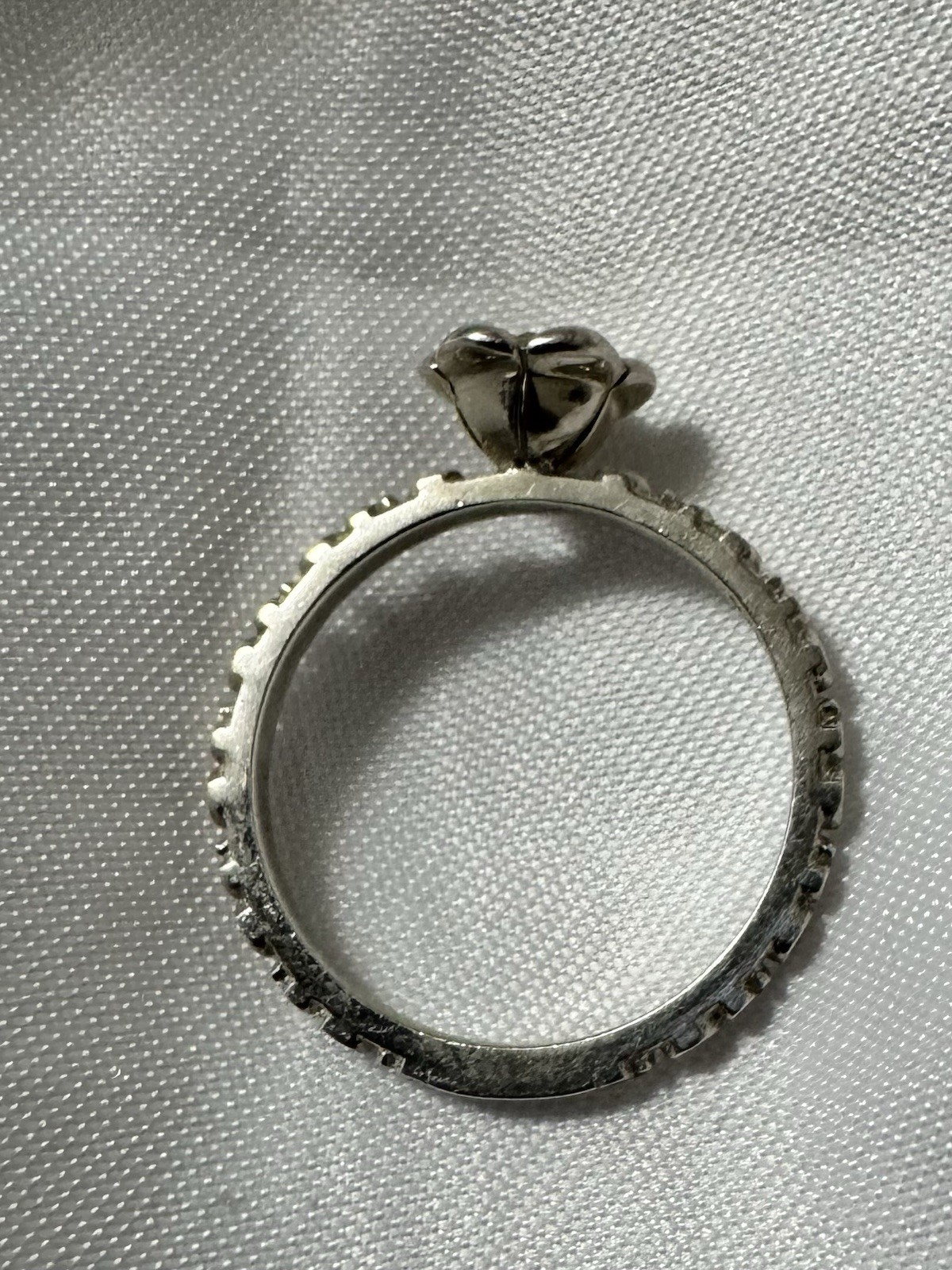 Stunning Sterling Silver Flower Ring w/ Topaz * Citrine Bezel-Set Round • Size 7