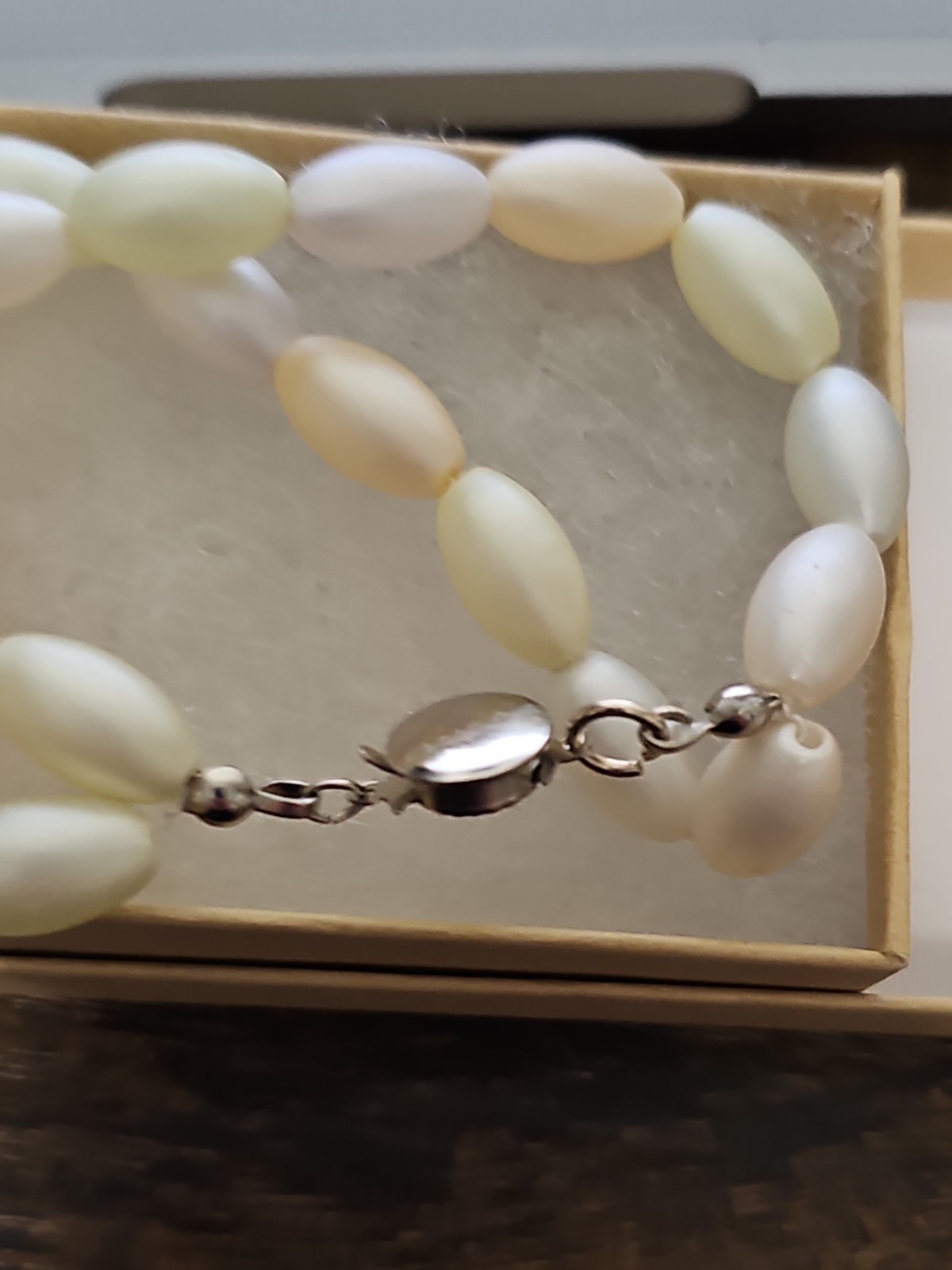 Double Strand Faux Pearl Necklace Oval Beads Classic Wedding Formal
