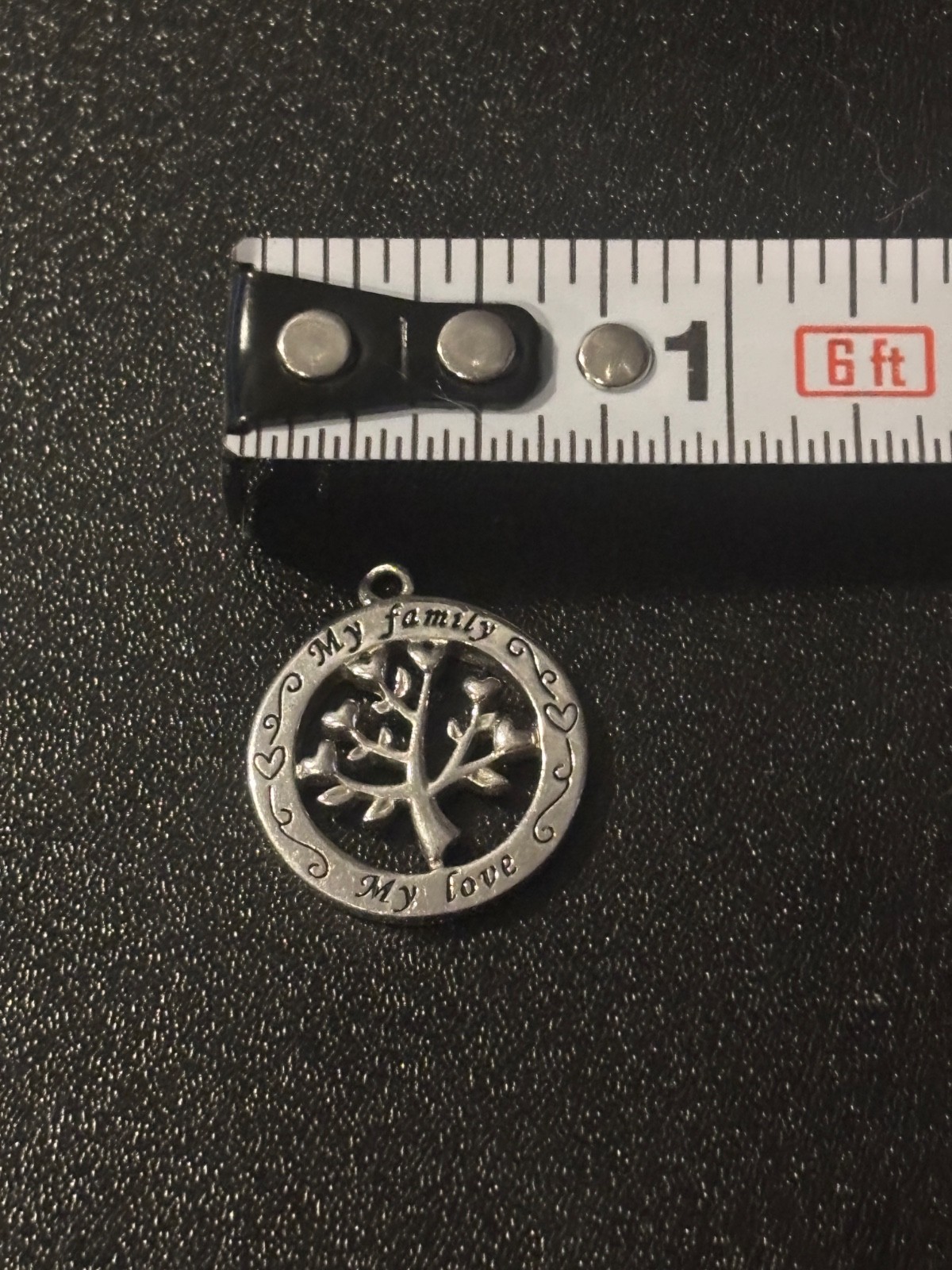Sterling Silver Charm “My family my love” tree pendant, jewelry, gift