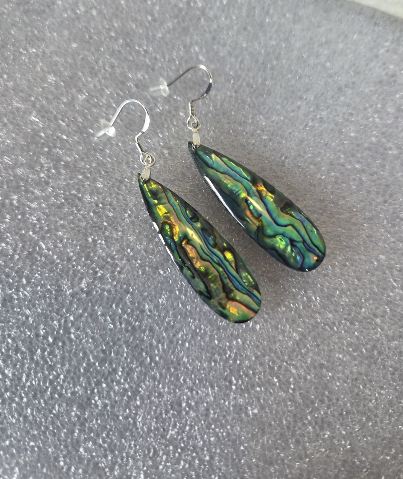 Abalone Shell Dangle Earrings,SS Hooks E25