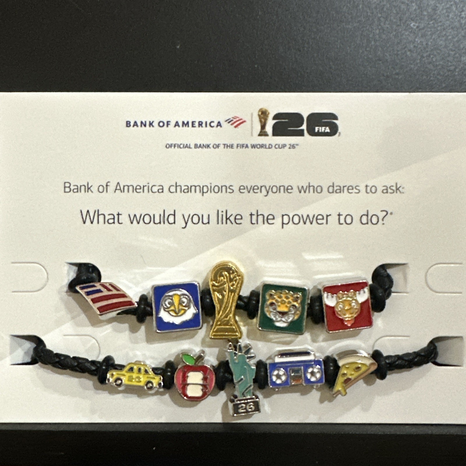 2026 FIFA World Cup Bank of America Charm Bracelets (2) New York City Exclusive