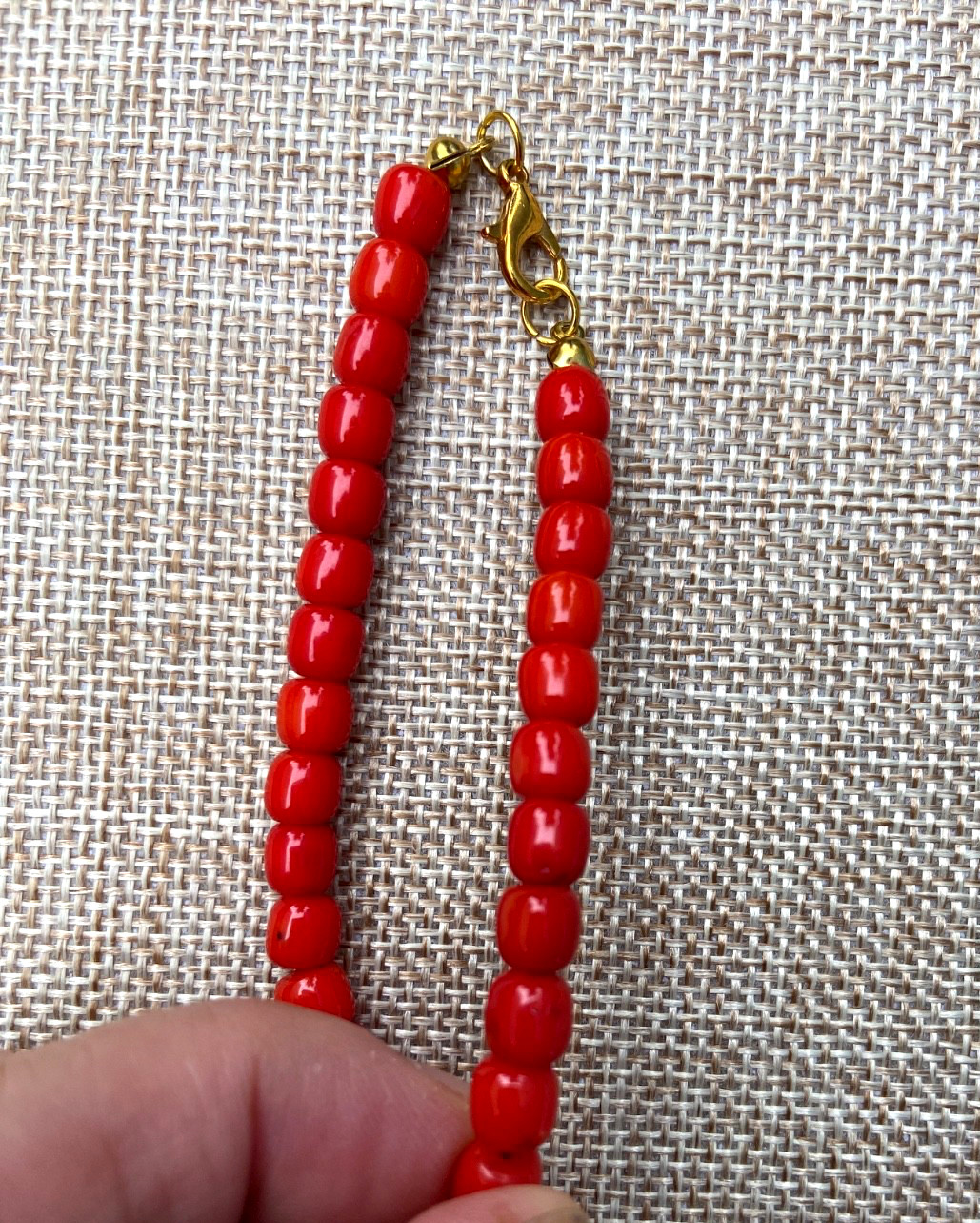 Natural Red Coral bracelet – 6mm in 7 inches and 11.3gm