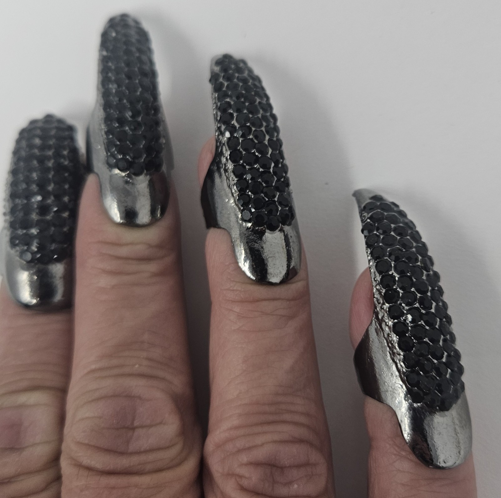 10 Pack Finger Nail Tip Claw Rings Cosplay Costume Fingertip Halloween