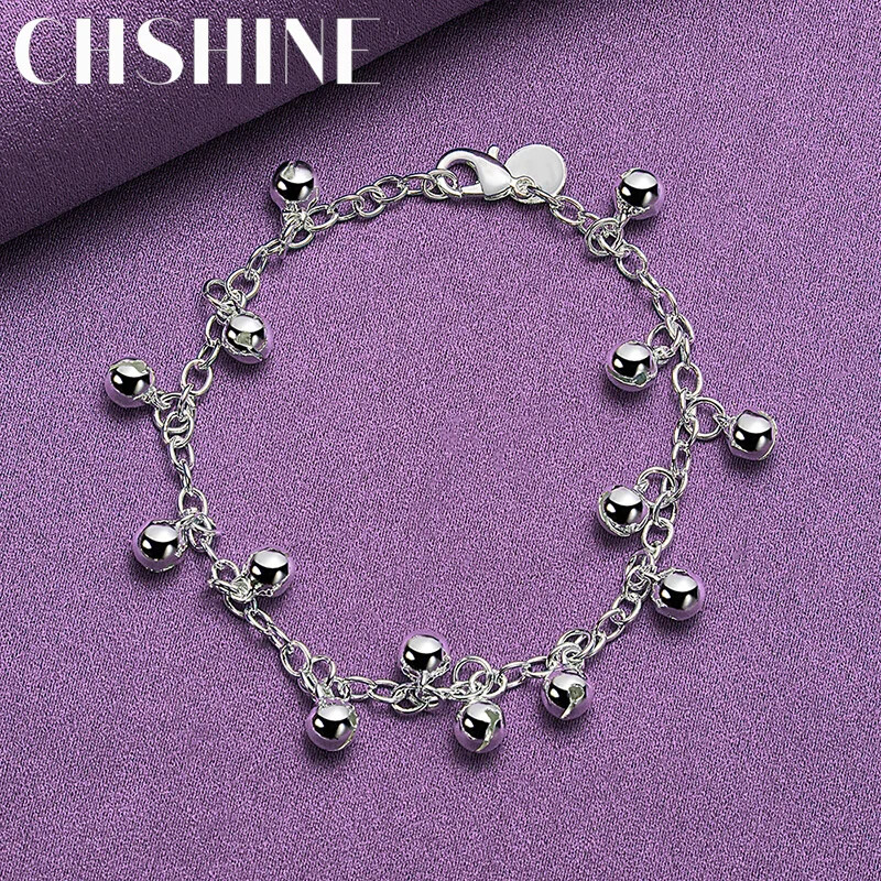 CHSHINE 925 Sterling Silver Round Square Roman Bracelet Fashion Charm Jewelry