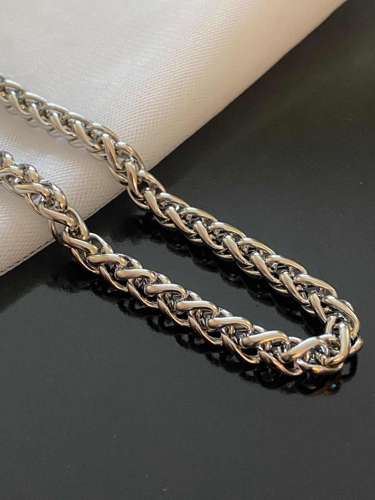 Stainless Steel Wheat Chain Necklace