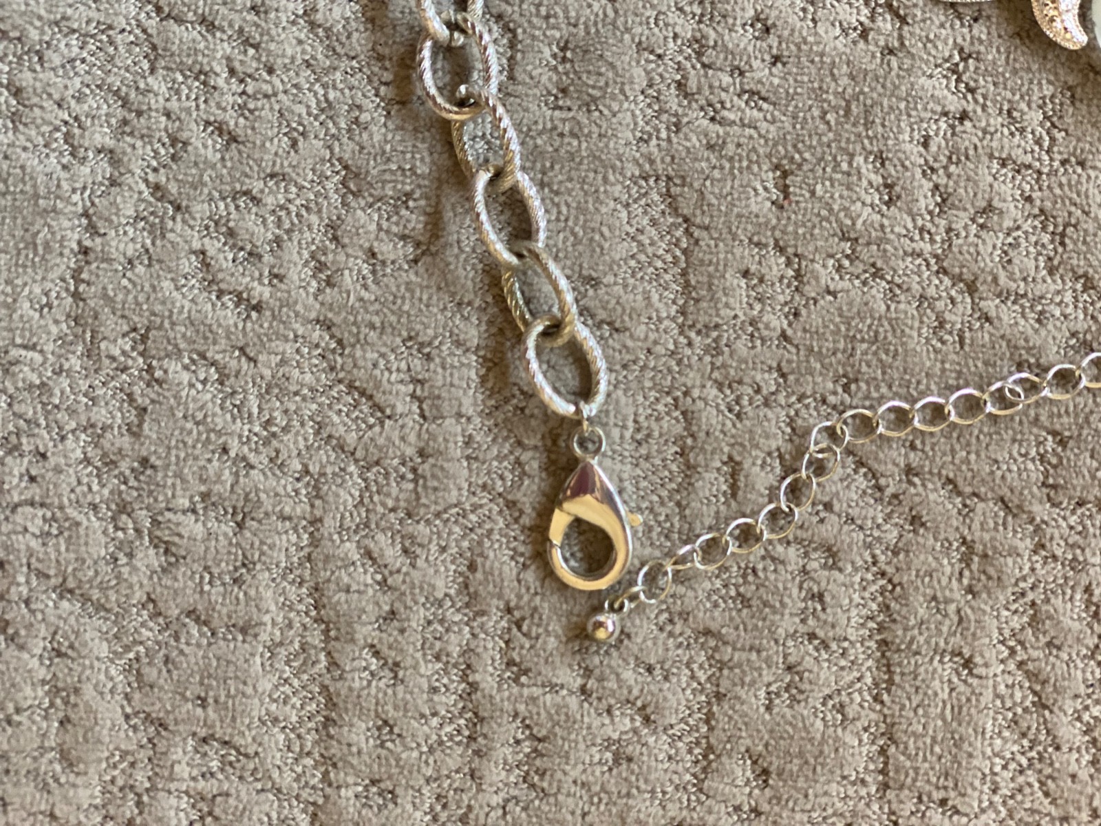 Starfish Statement Necklace Gold Tone Clear Oval Beads Beach Coastal Adjustable