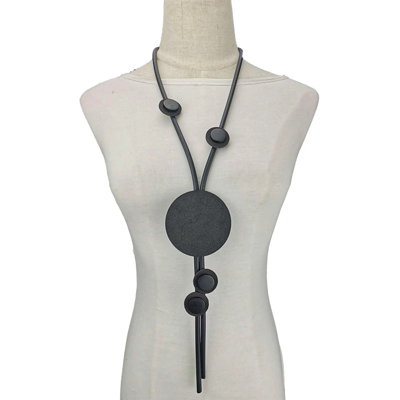 UKEBAY Nuevos collares largos para mujer Joyería de cuentas de madera Collar de