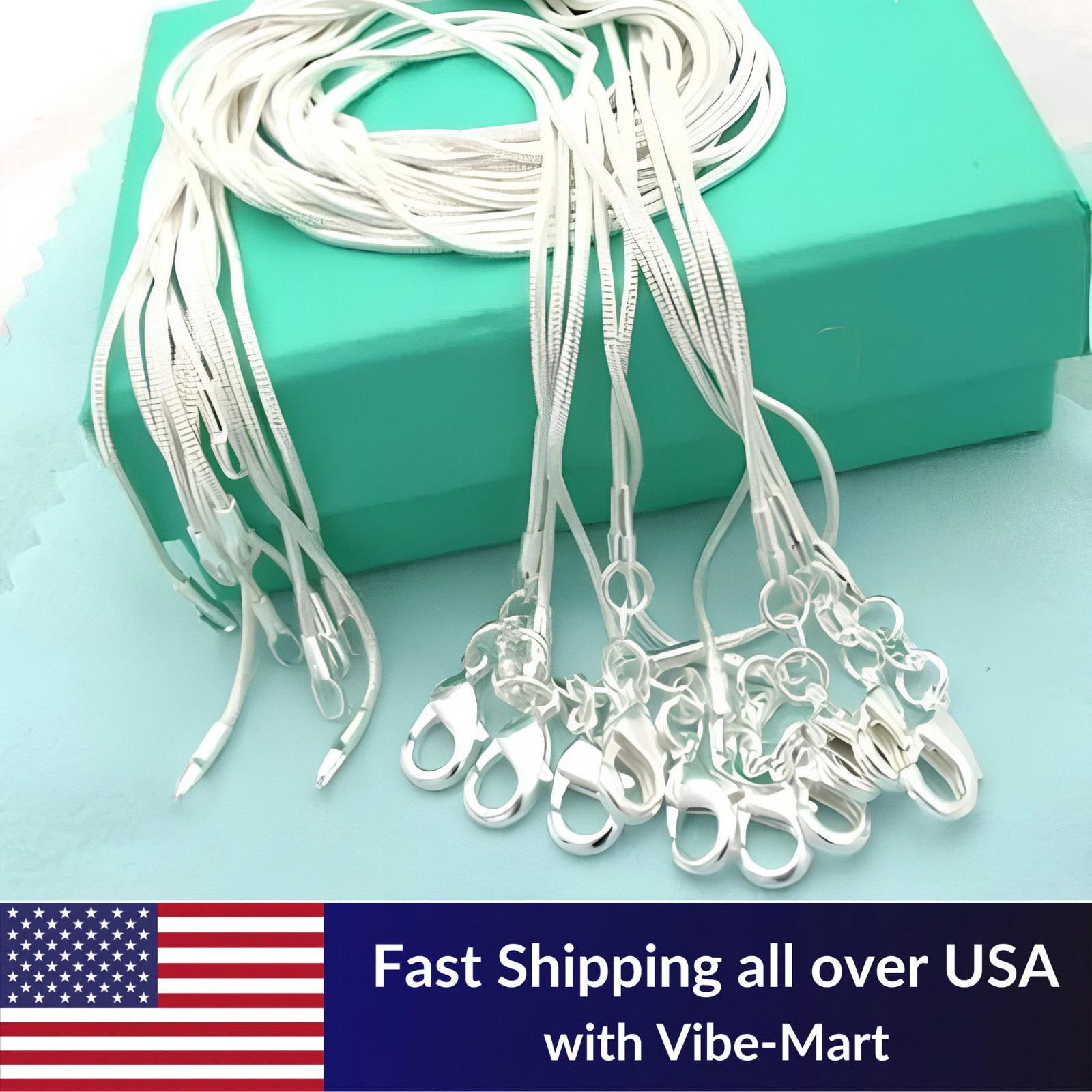 10 PCS 925 Sterling Silver 1mm Snake Chain Necklace 16-30in Women Men Wholesale