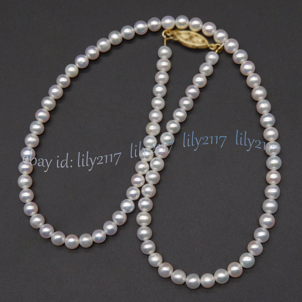 Luster 5-6mm Genuine Natural Round White Pearl Necklace 14-26” 14k Gold Clasp