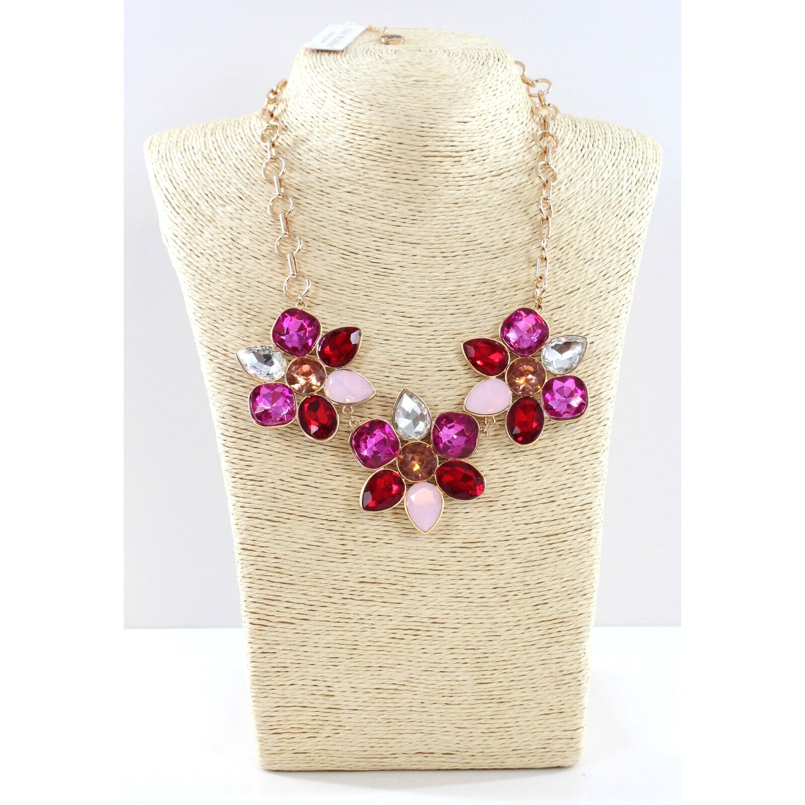 Isaac Mizrahi New York Flower Statement Necklace MSRP $36 #MZ19