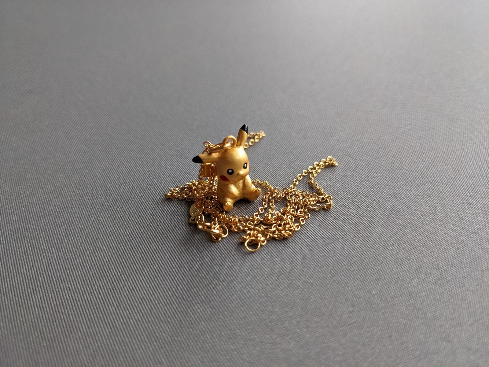 Pokemon Pikachu Necklace 925 Silver Gold Plated (45cm/18″) 💞 5 for Free UK P&P