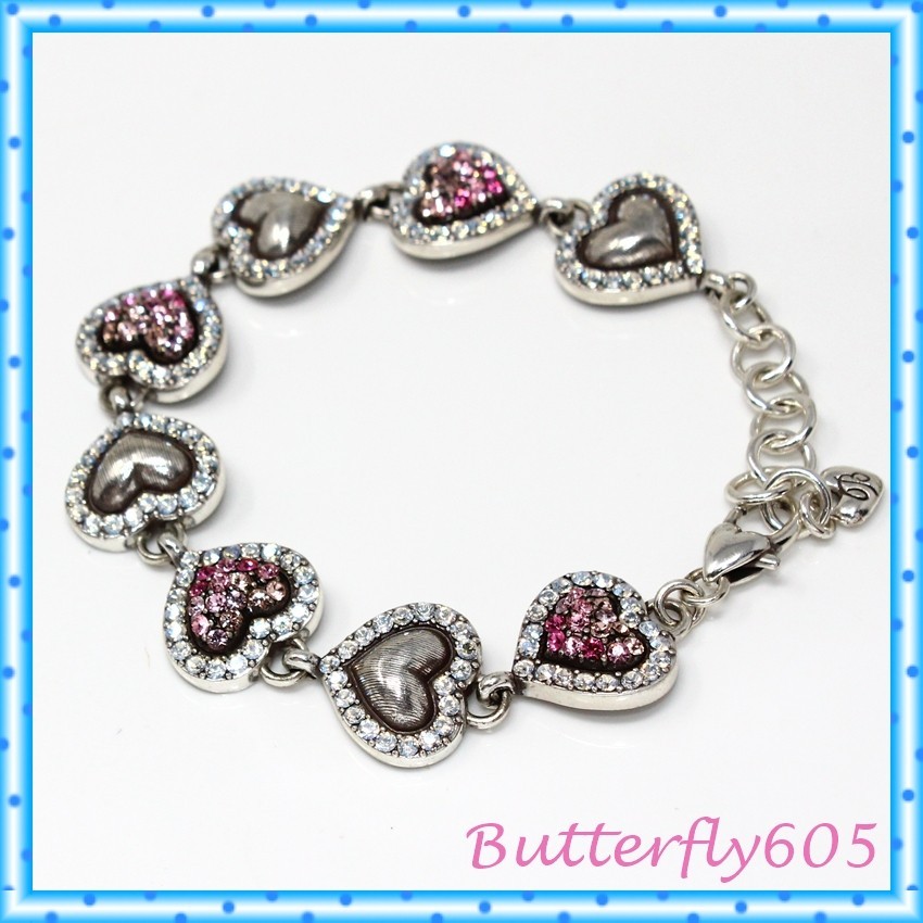 Brighton Surrender Pink Hues Silver Crystal Bracelet