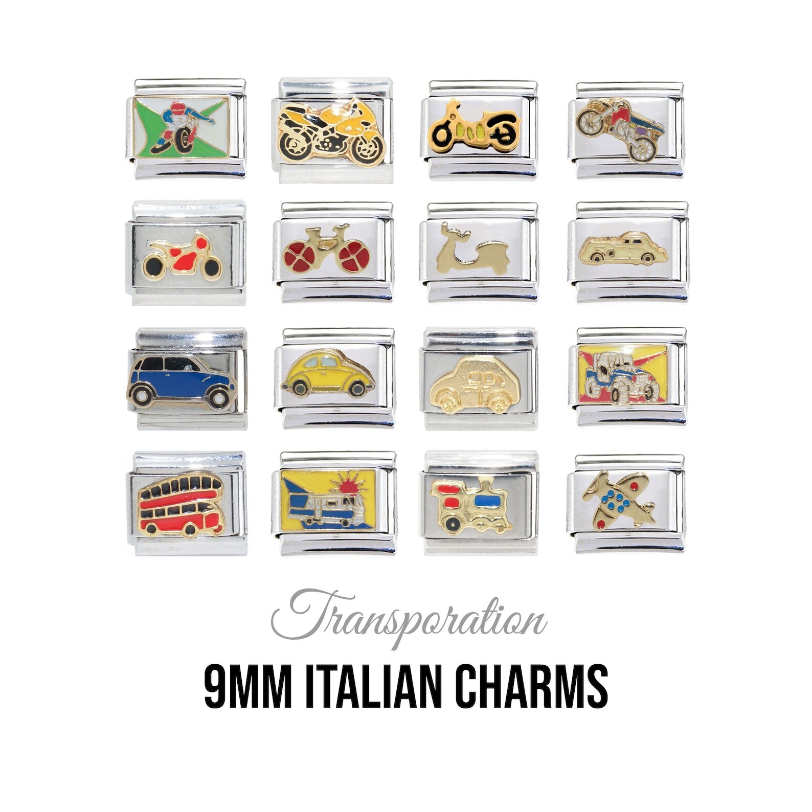 Transportation 9mm Italian Charm – Fits 9mm classic Italian charm bracelets