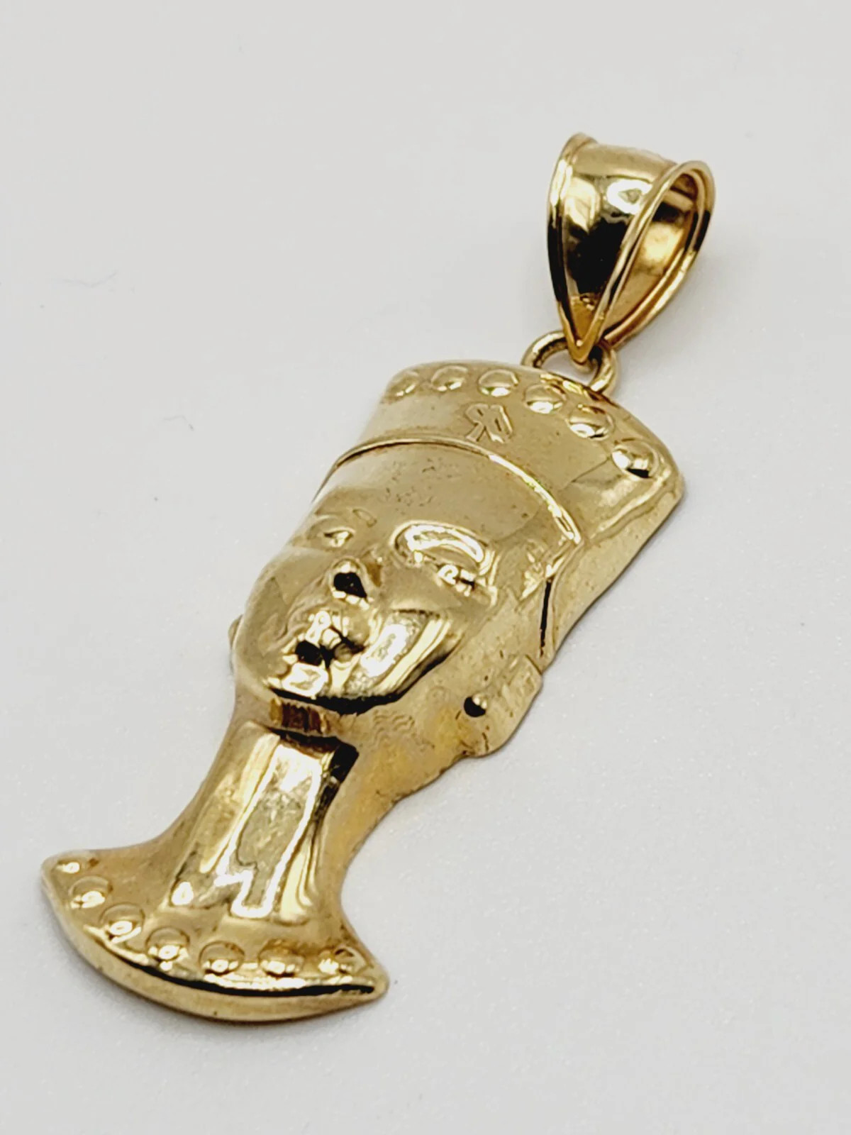 10KT Yellow Gold Nefertiti Queen of Egypt Face Pendant/Charm