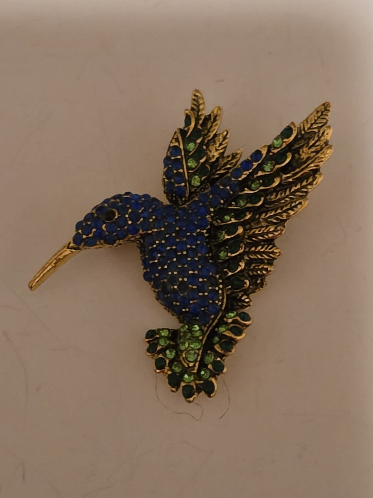 Beautiful Rhinestone Blue Purple Green Hummingbird Brooch Pin Lapel 293-68