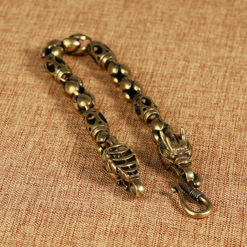 Creativity Brass Handmade Vintage Bracelet 22cm Men’s Collectable Bracelet Gifts