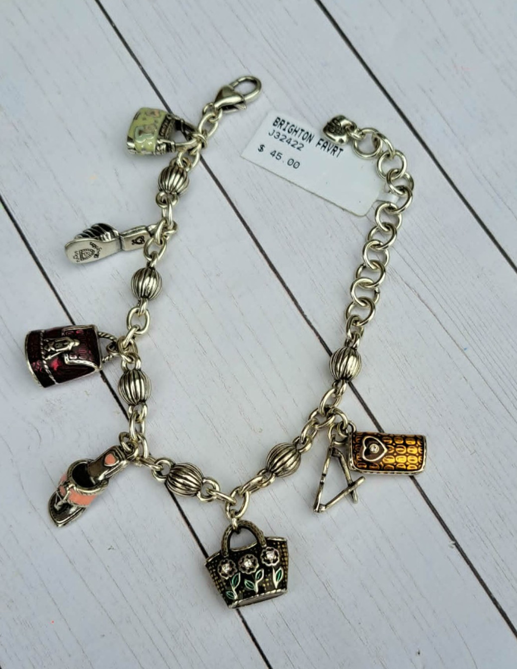 BRIGHTON NEW FAVRT Sandals Purses Backpack Glasses Charm Bracelet J32422