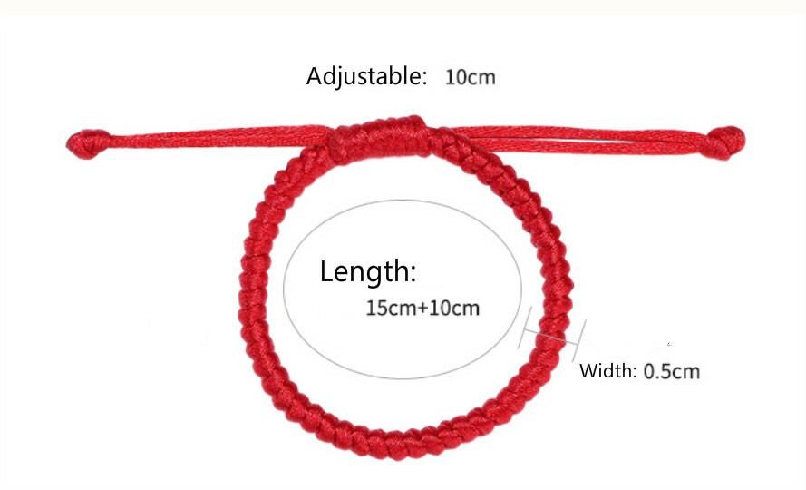 Good luck Red String Braided Bracelet Protection Blessed Adjustable Hand Rope