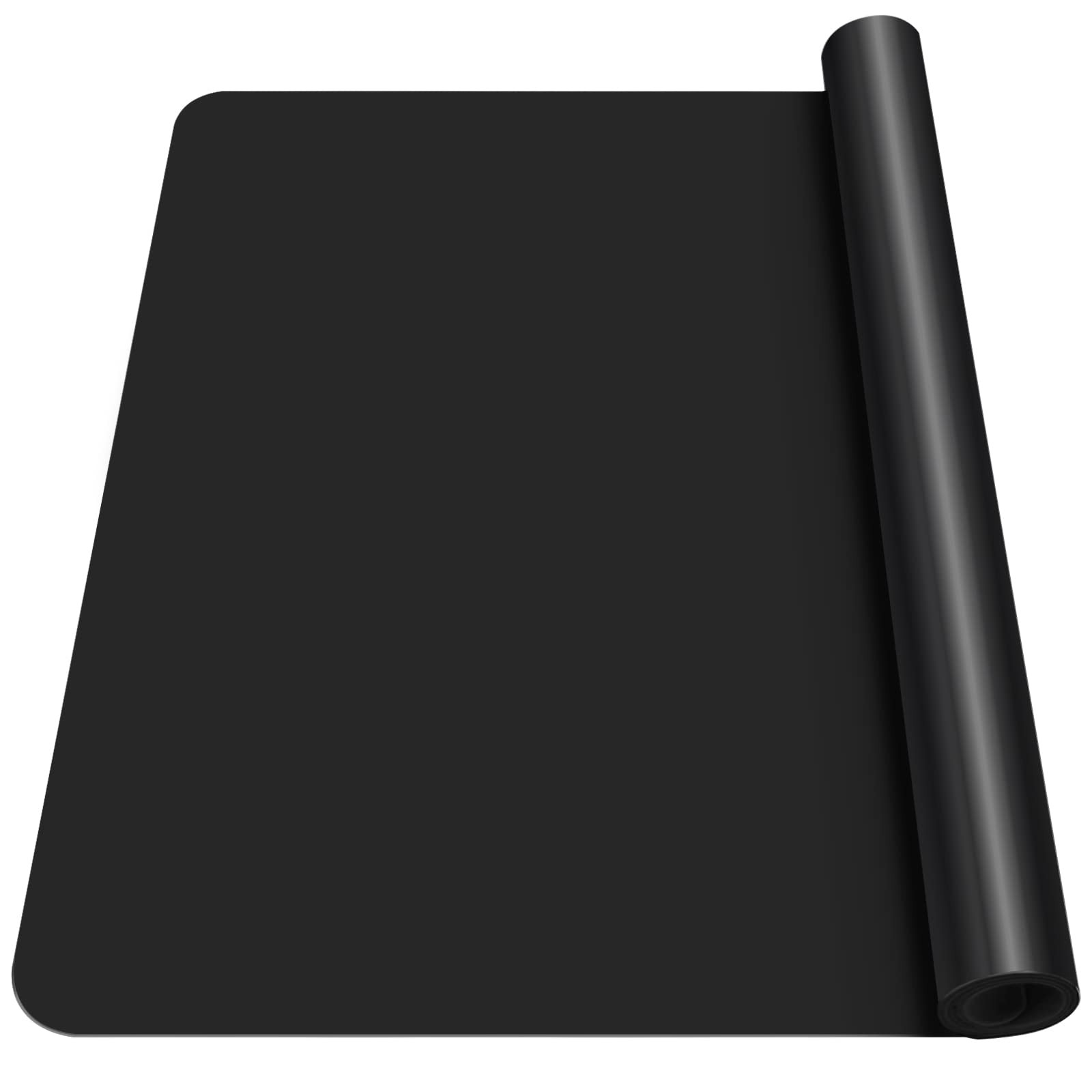 LEOBRO Large Silicone Mat, 23.4â€ x 15.6â€ Black 23.4″L x 15.6″W,