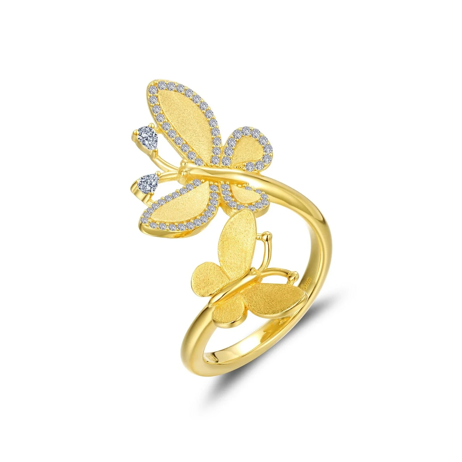 BRAND NEW Lafonn Gold Plated Brushed-Finished Butterfly Open Ring R0463CLG00