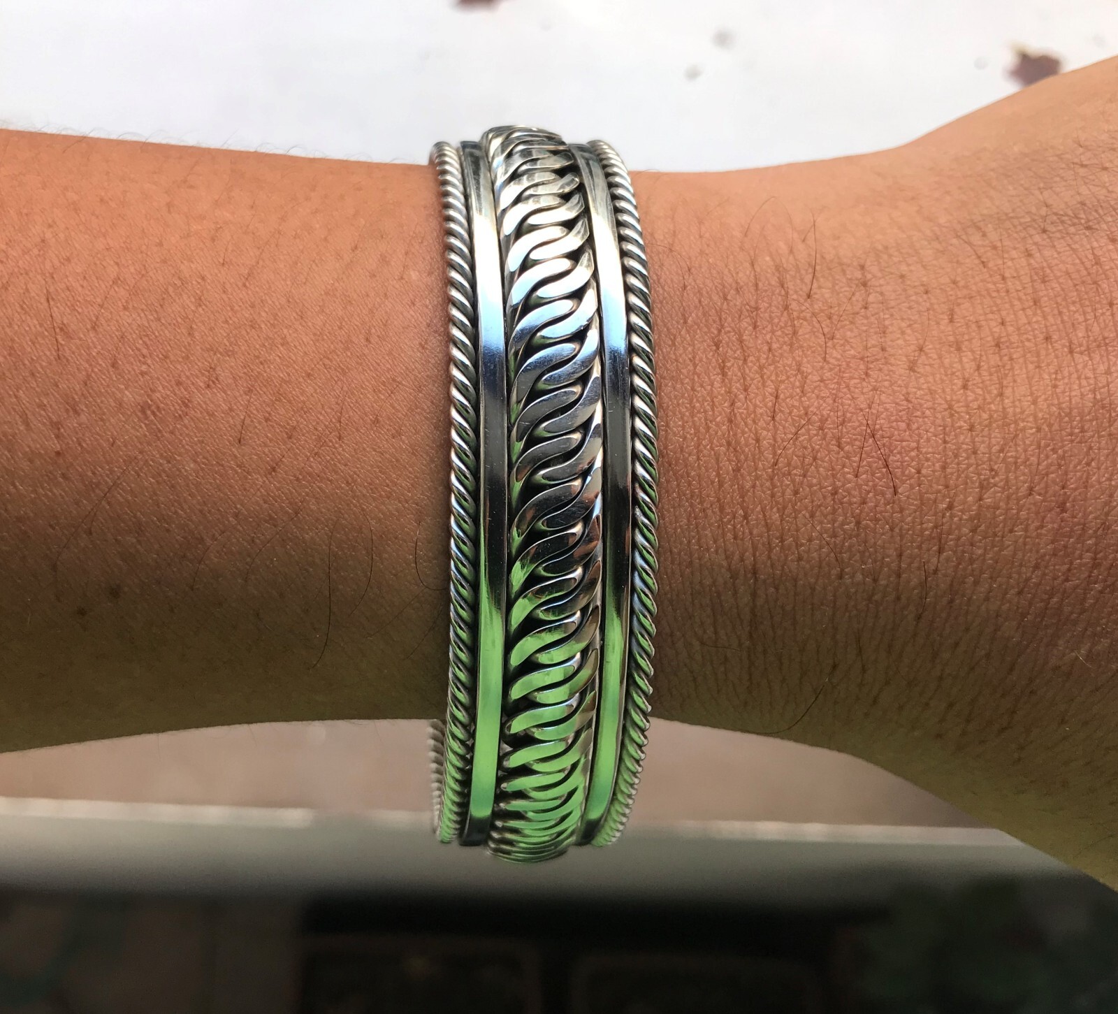 Bracelets Bangle Handmade Stainless Steel welding wire Silver Color #14