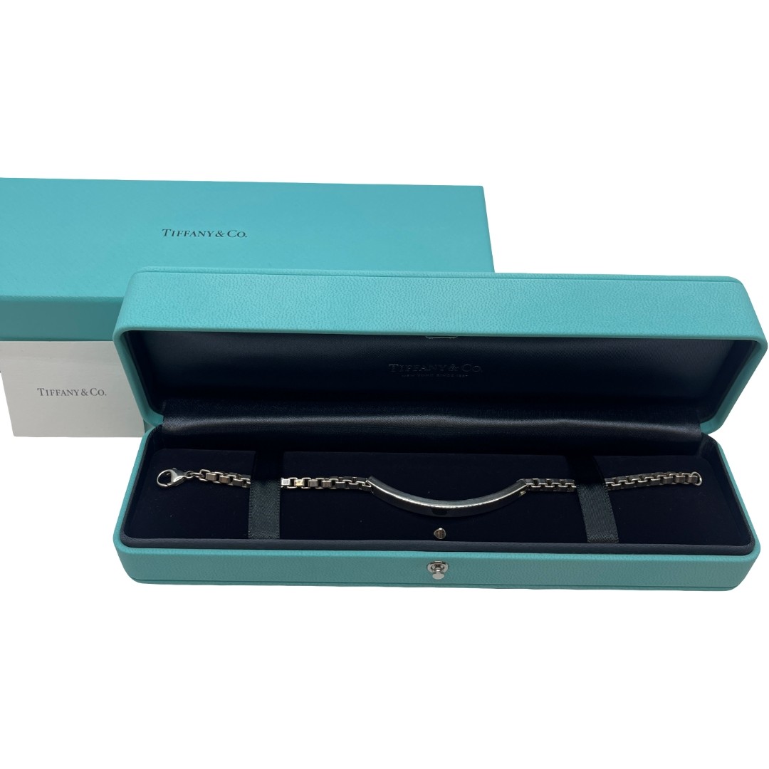 Authentic Tiffany & Co. Venetian Link ID Necklace Sterling Silver #36637051