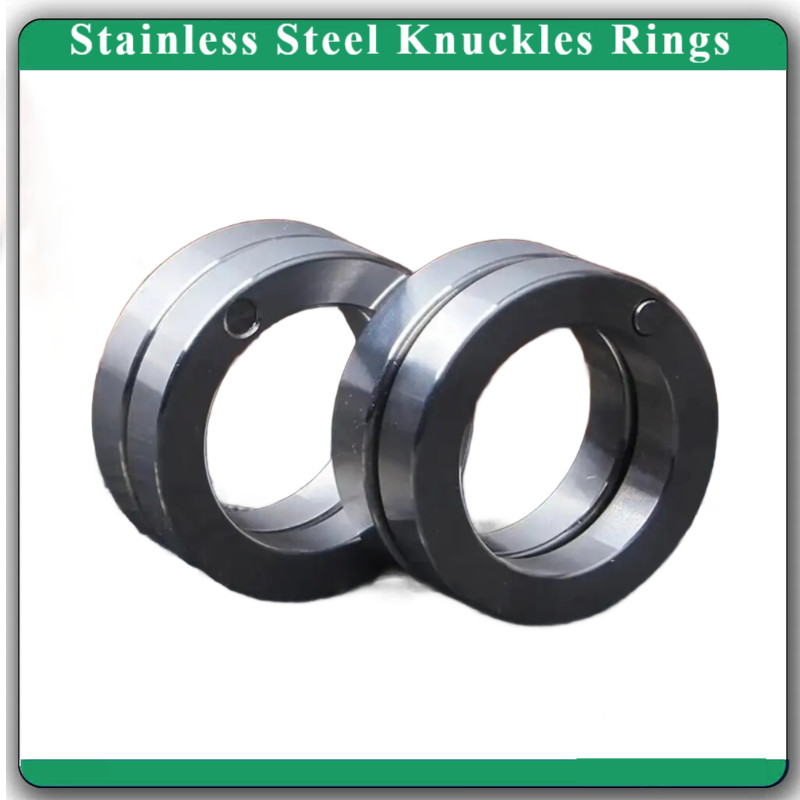 Set For Men Jewelry Stainless Steel Knuckles Rings Rotatable Foldable Ring