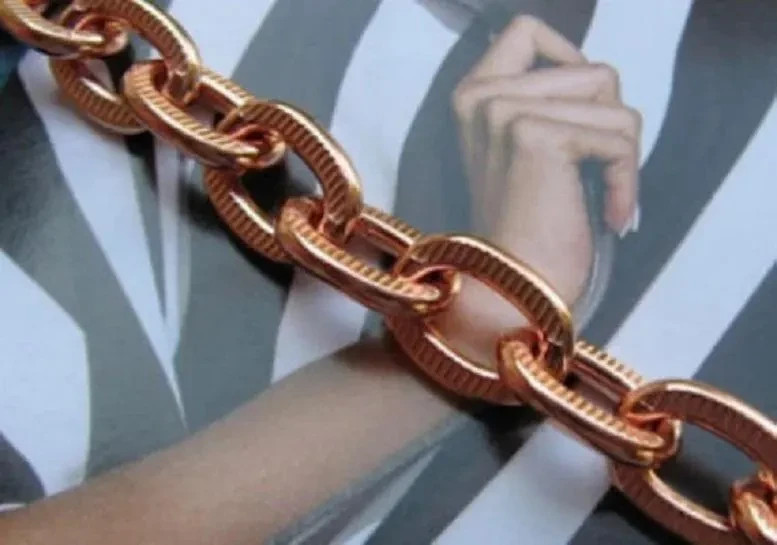 Men’s 8 Inch Solid Copper Bracelet CB683G – 3/8 of an inch wide.