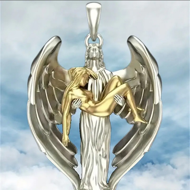 Angel of Heaven Jewelry 2-Tone Sexy Goddess Ascending Pendant Necklace
