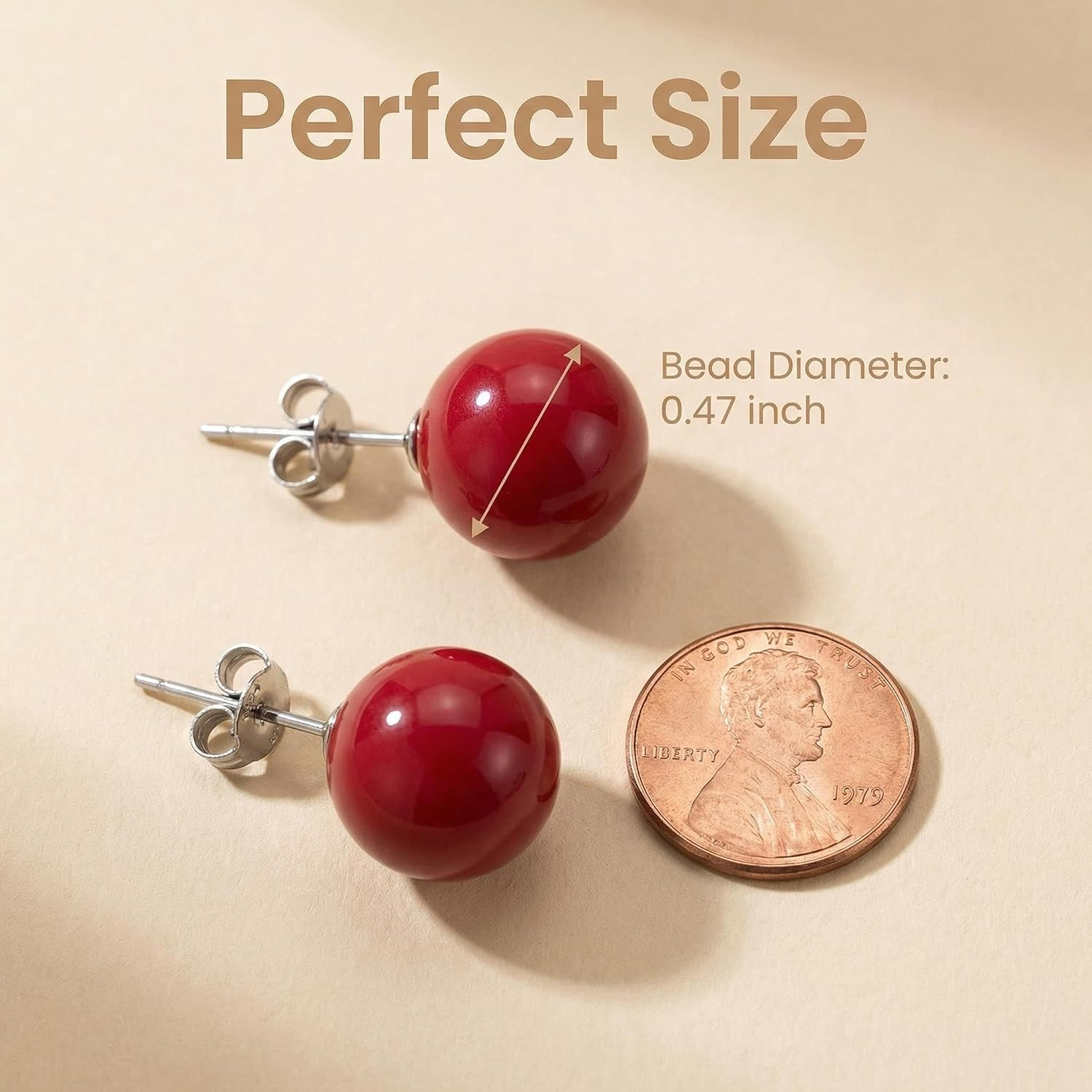 Pearl Stud Earrings Multicolor Shell Beads Pearl Hypoallergenic Stud Earrings Oc