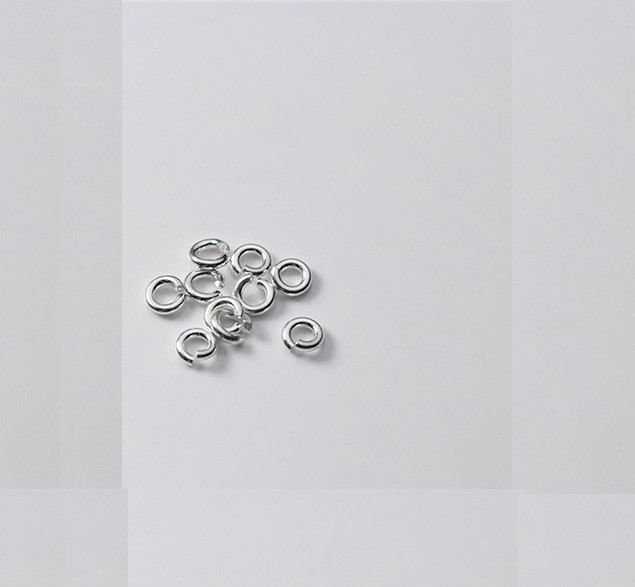 Sterling silver 925 Open Jump Rings Connectors 10pieces 22 gauge 6mm USA