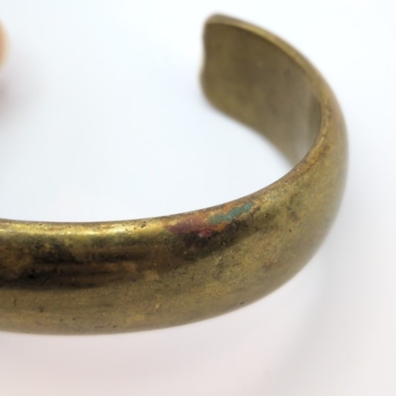 Solid Heavy Wide Band Brass Open Cuff Bracelet Boho Classic XS/S