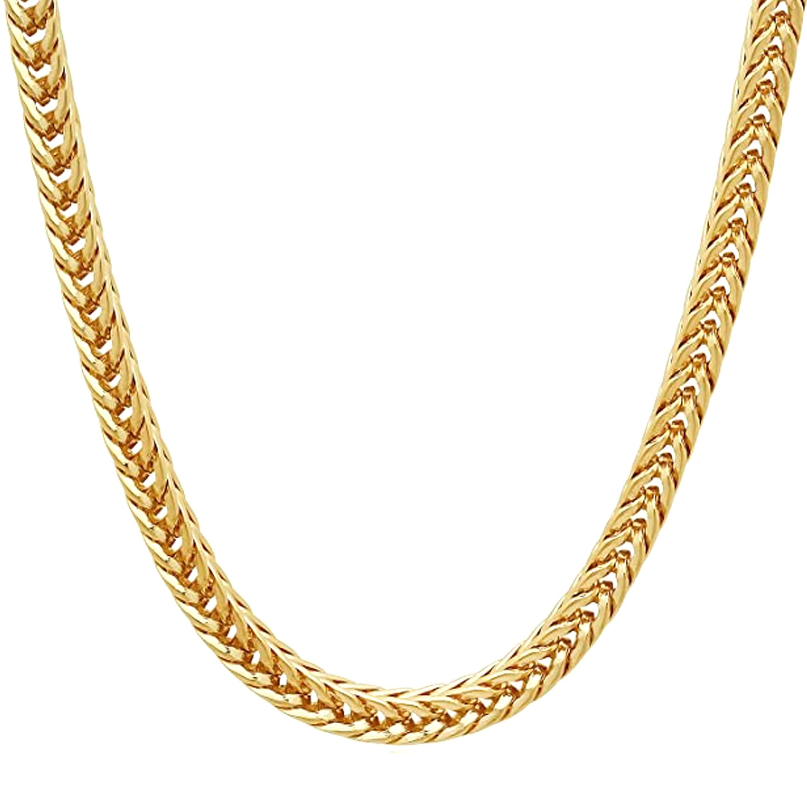 14k Yellow Real Gold Filled Round Franco Chain Necklace, 6.0mm, 20″