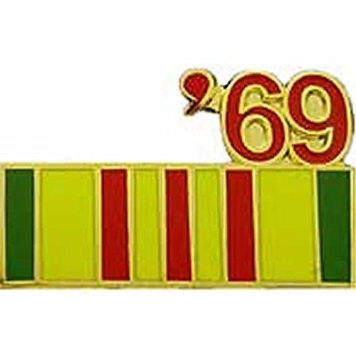 1969 VIETNAM SERVICE RIBBON LAPEL OR HAT PIN