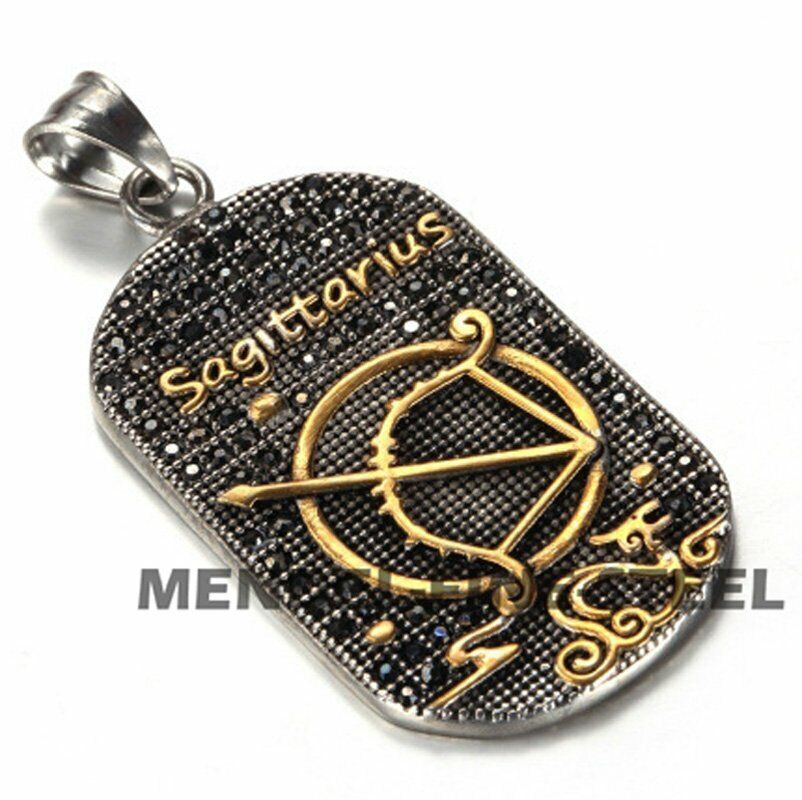MENDEL Mens Gold Plated Leo Zodiac Sign Constellation Horoscope Pendant Necklace