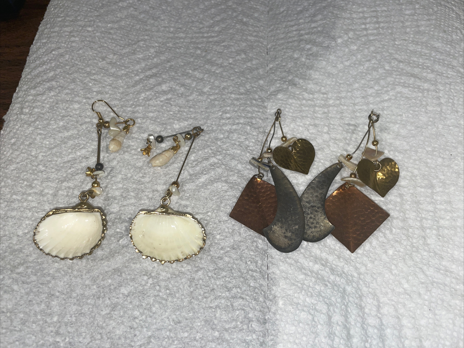 set of (2) long dangle earring bottoms