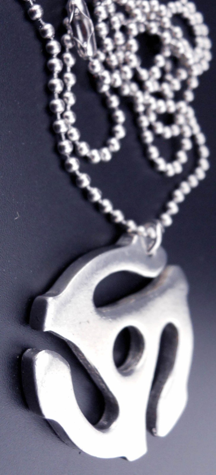 Record Spindle Adapter Necklace Stainless Chain New Pendant 45 rpm Insert