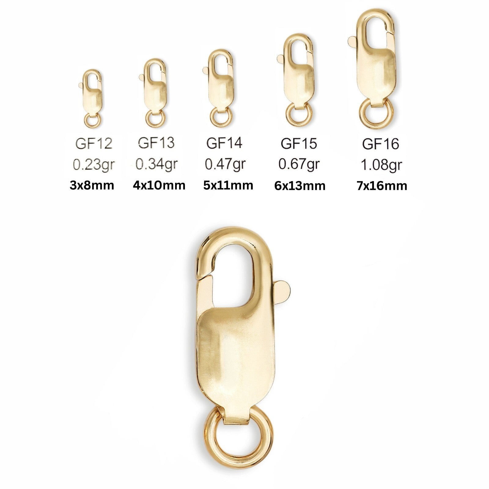 14K Goldfilled Lobster Claw Clasp Lock Finding – Bracelet Chain Necklace