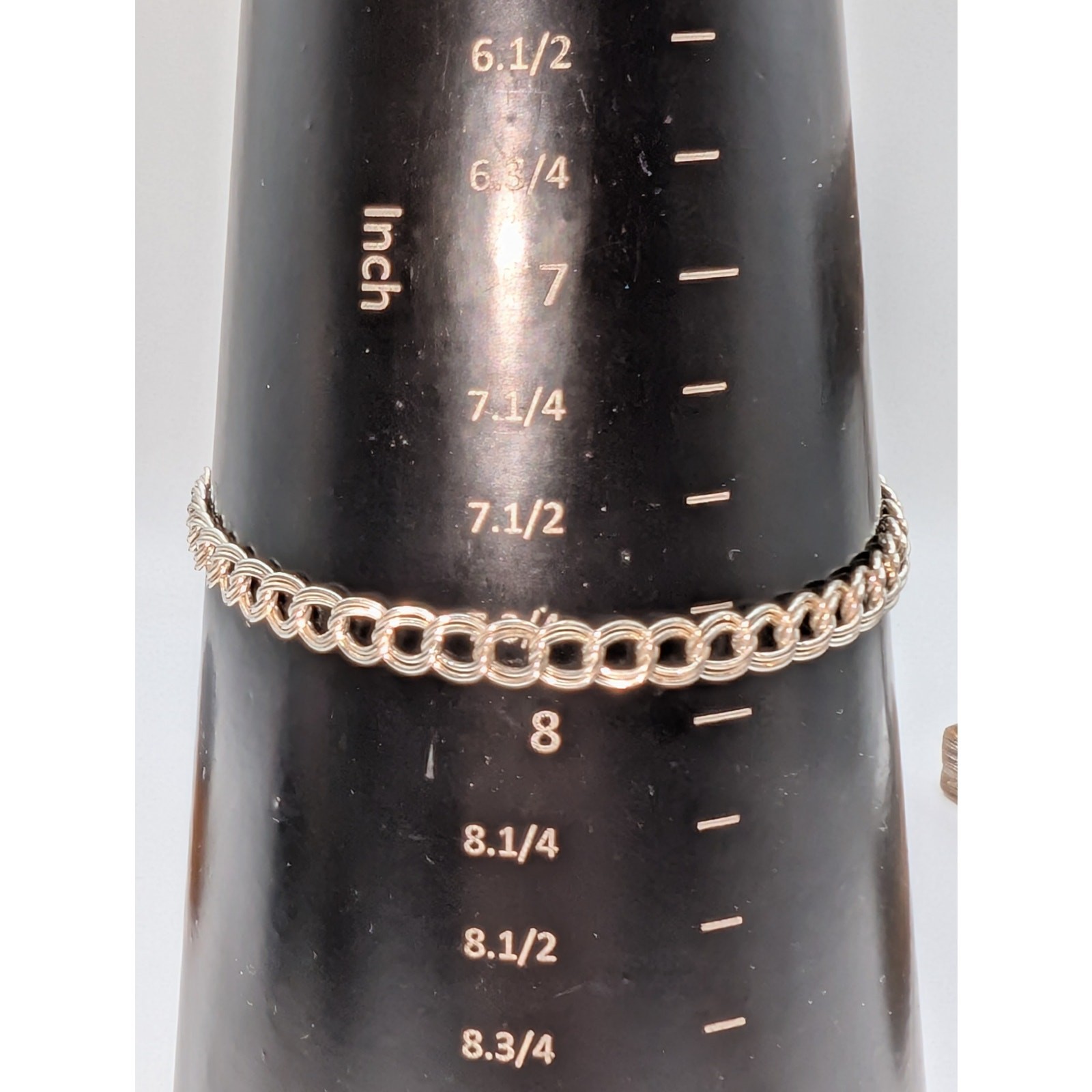 925 Sterling Silver Double Curb Link Chain 5mm 8″ Charm Bracelet