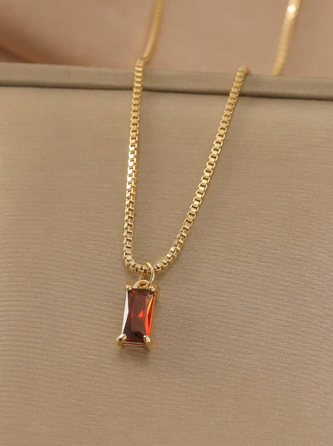 Birthstone Necklace for Women Necklace Dainty Cubic Zirconia Pendant Jewelry USA