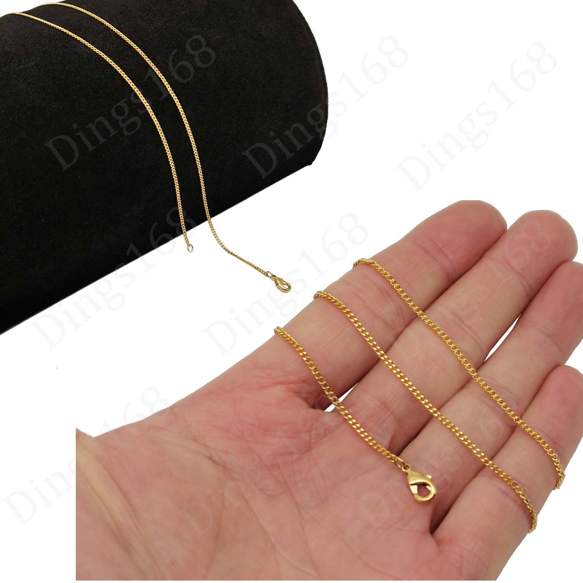 Genuine 18K Gold Filled Italian 20 inch 1mm thin Rolo Cable Chain Necklace N146G